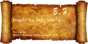 Bogáts Hágár névjegykártya